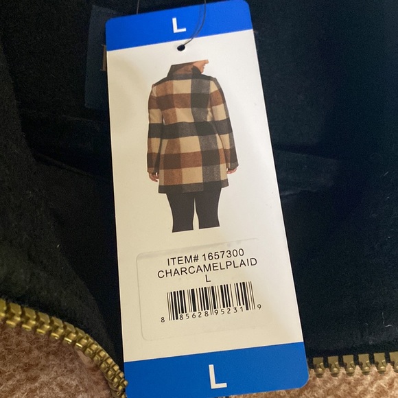 Women’s Pendleton Jacket Large NWT CharCamel Plaid - Picture 4 of 11